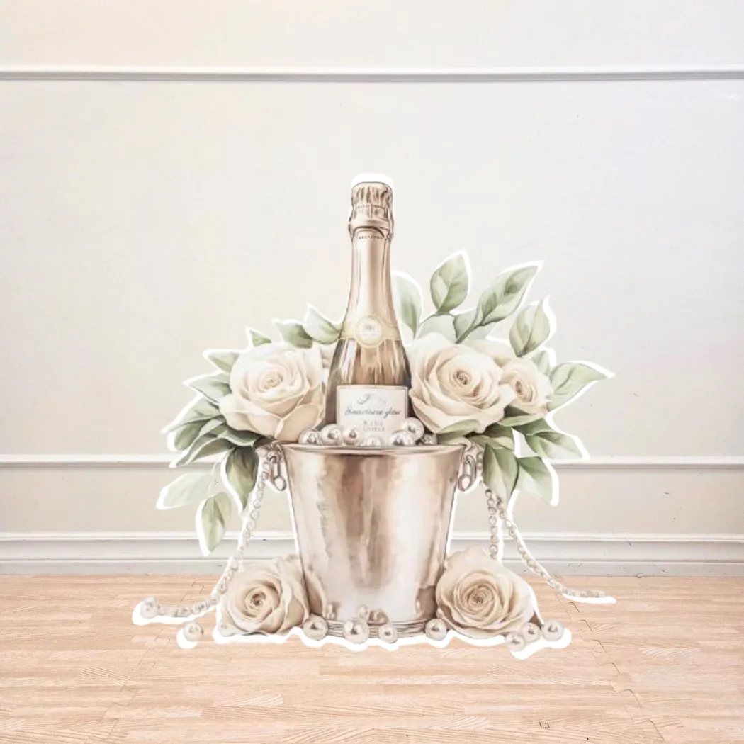 Prosecco & Pearls Cut Out