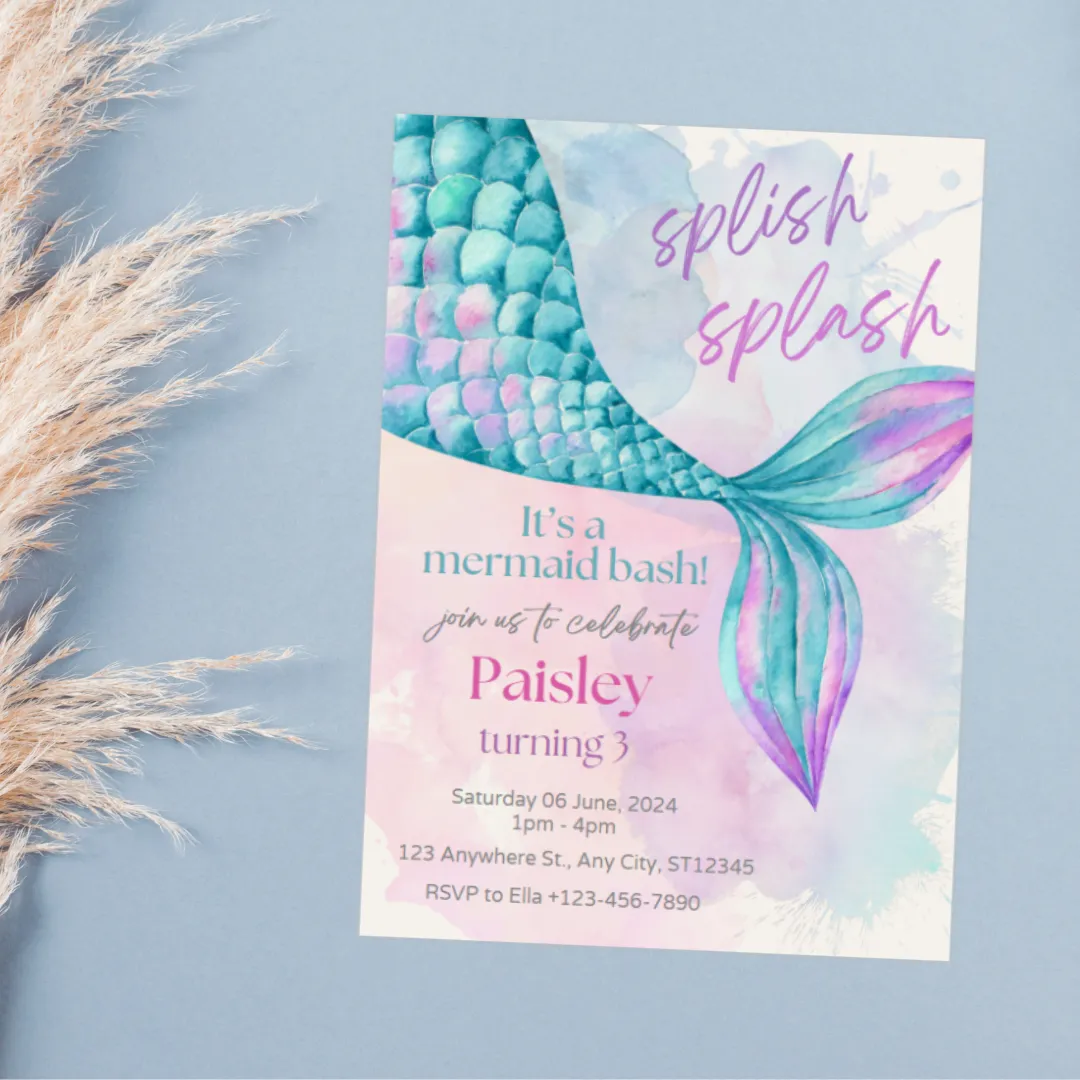 Mermaid Party Invitation - Mermaid Bash