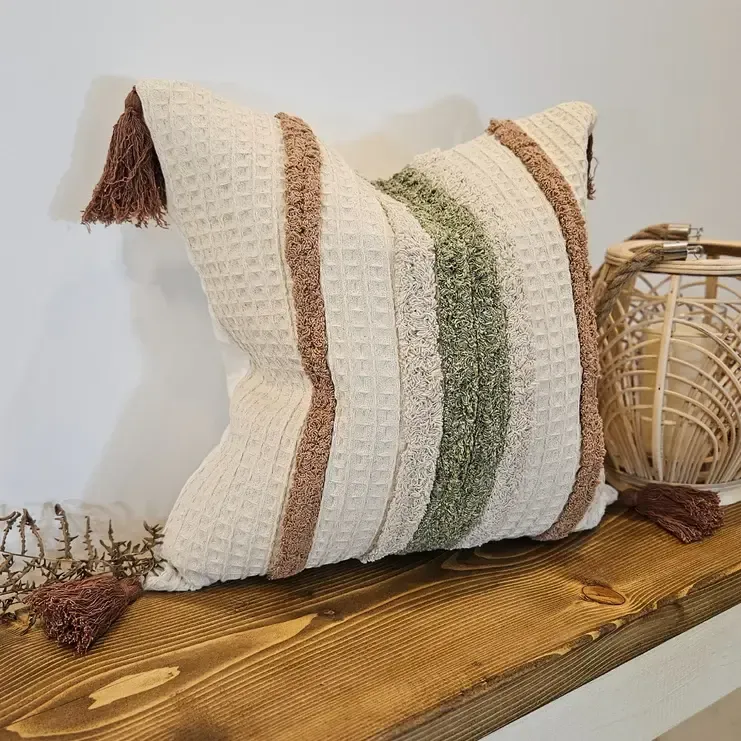 Waffle Pattern Throw Pillow