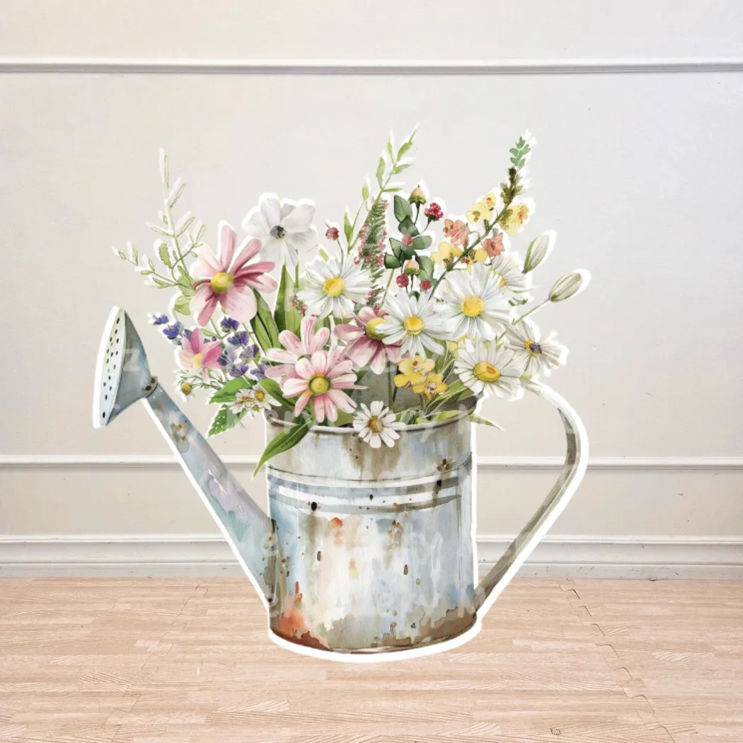 Watering Can Wild Flower Cut Out