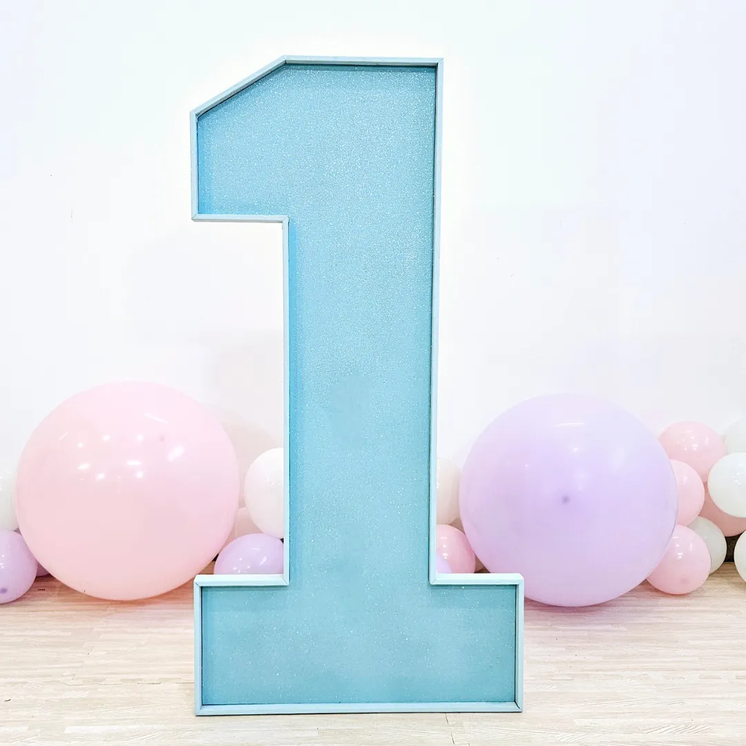 Marquee Number 1  Blue