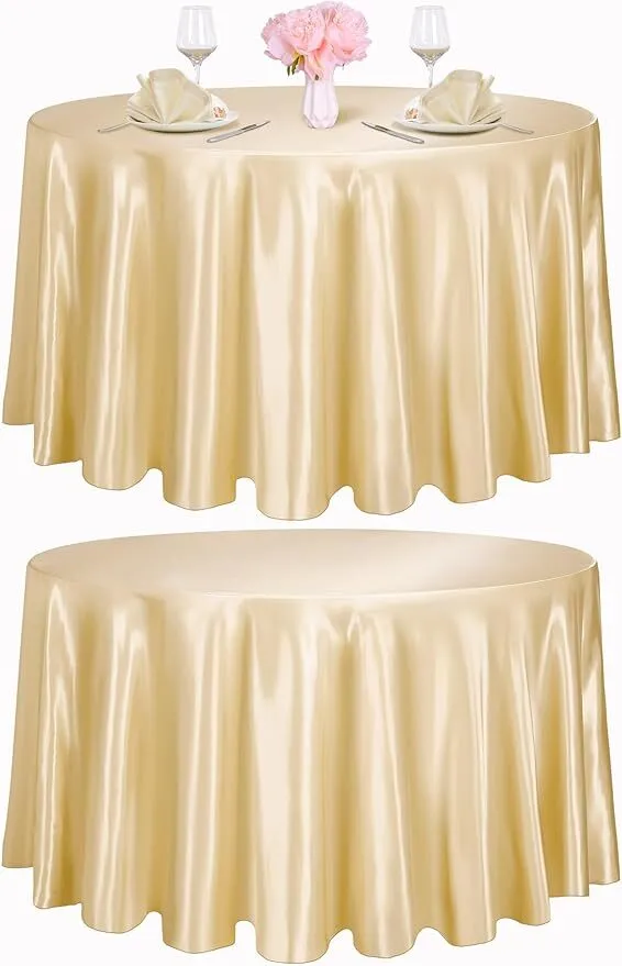 Round Satin Tablecloth 120 Inches