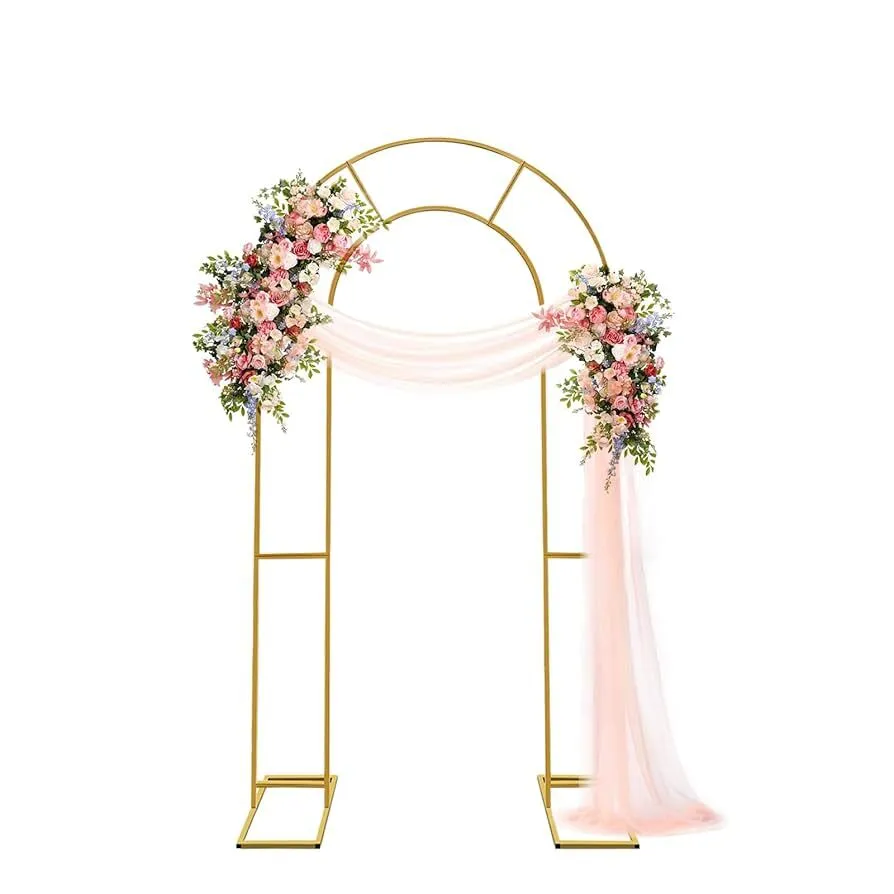 Double Arch Backdrop Stand Metal (Gold)