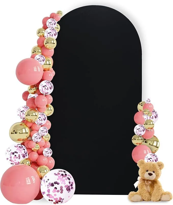 Black 7.2 FT Spandex Arch Backdrop Cover