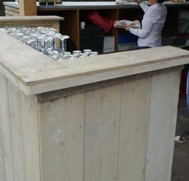 Bar modulair in steigerhout 