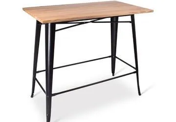 Tolix grote statafel in woodstyle