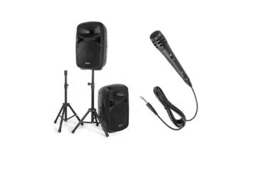 Geluidsinstallatie met 2 speakers 600 W bluetooth + microfoon Ideaal voor karaoké