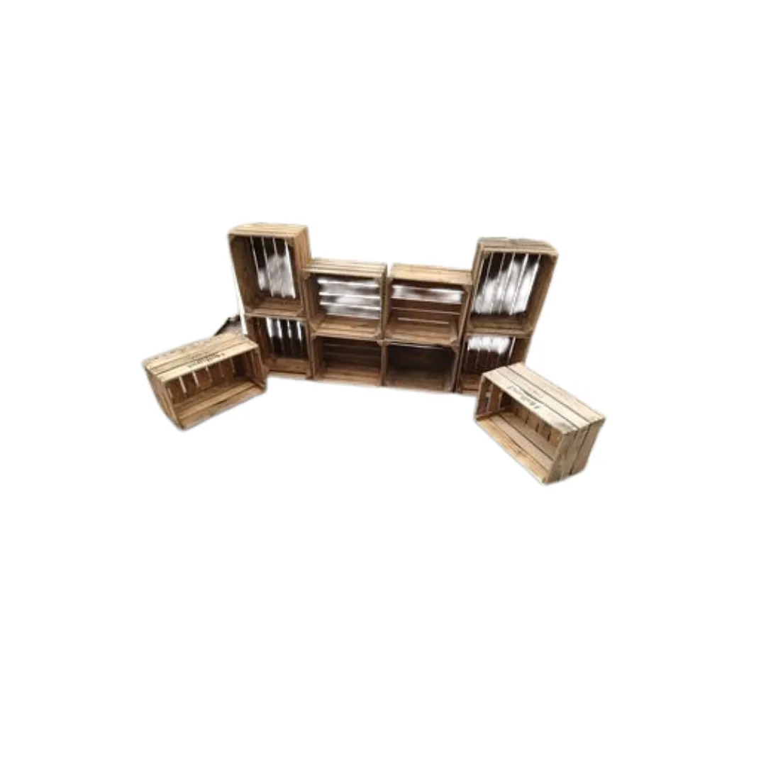 Houten kratten met opdruk 10 stuks