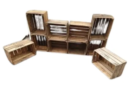 Houten kratten met opdruk 10 stuks