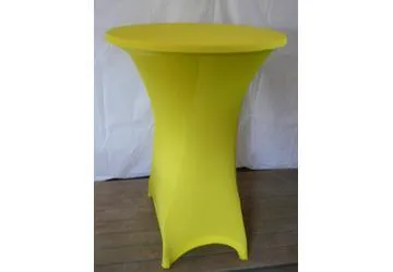 Stretchhoes geel voor receptietafel