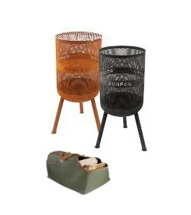 Vuurpakket comfort - Vuurkorf mix Bon Ves 45 + Bon Ves 35 ( 2stuks met bijhorend hout en tools)