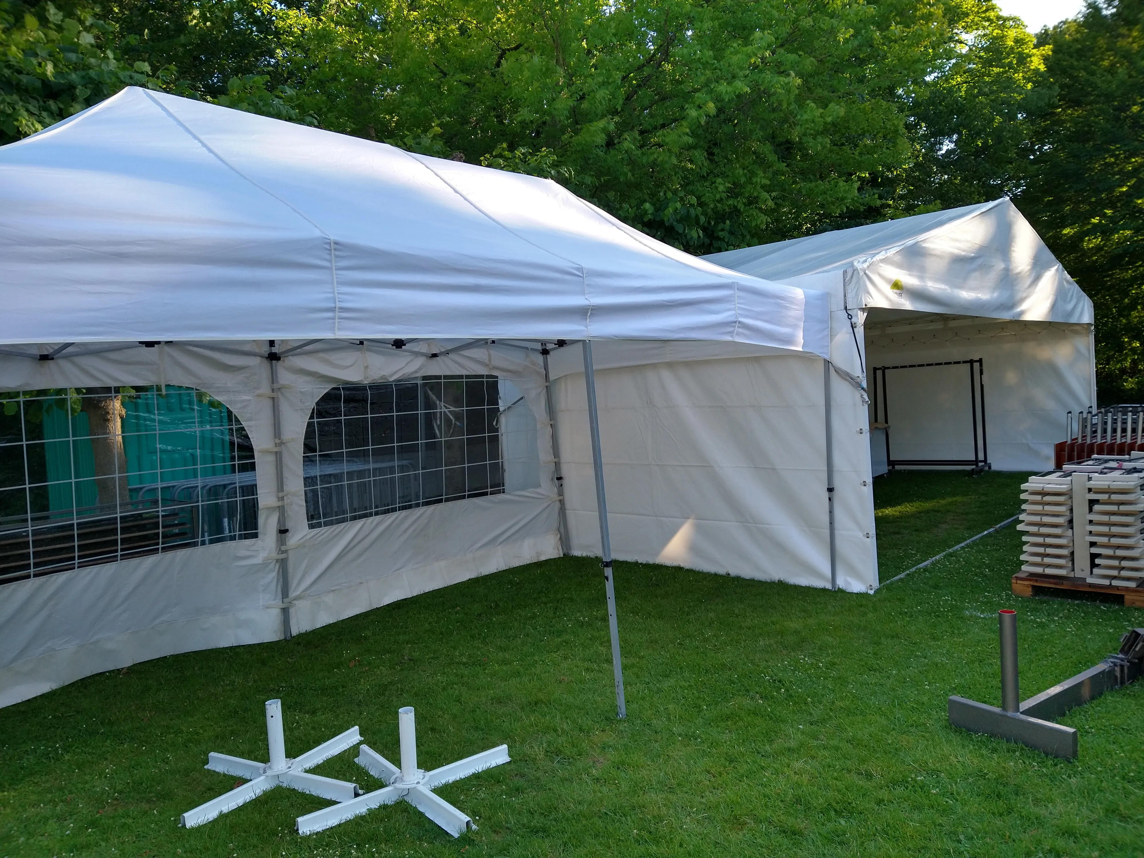 Vouwtent wit 3 x 6 m met zijwanden