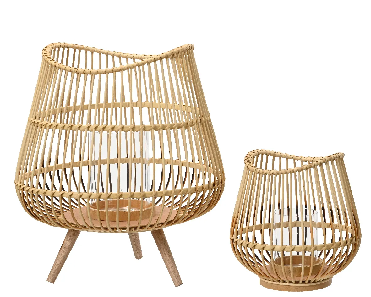 Lantaarn bamboe (2 stuks per set)