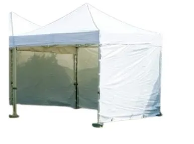 Vouwtent wit 3 x 3 m met zijwanden vol of venster