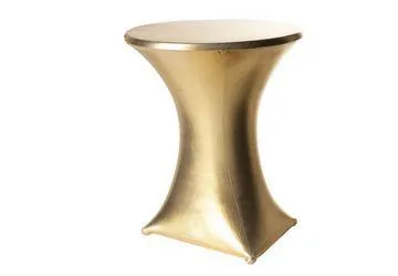 Receptietafel met stretchhoes goud