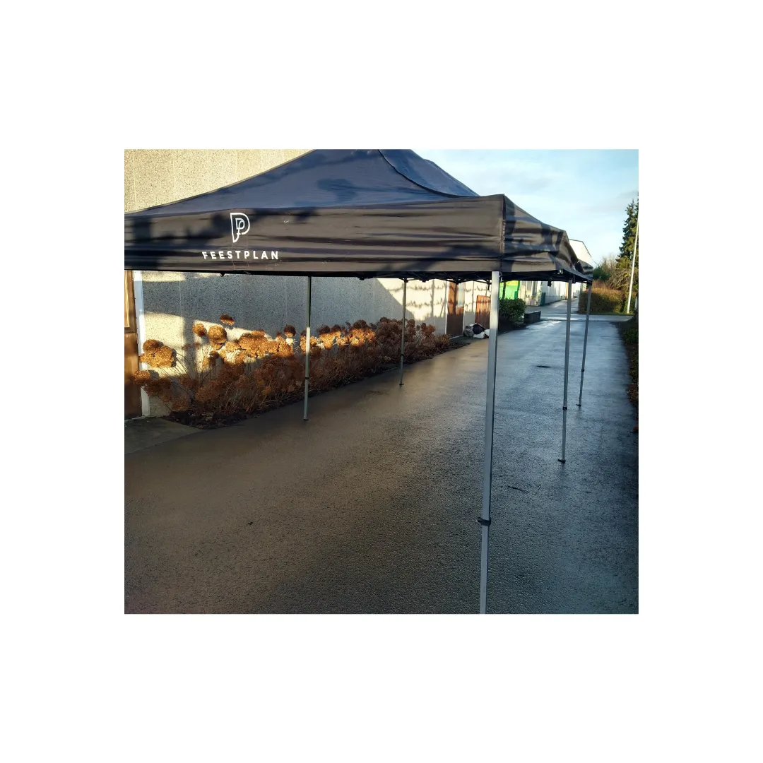 Vouwtent promo zwart 3 x 6 met zijwanden