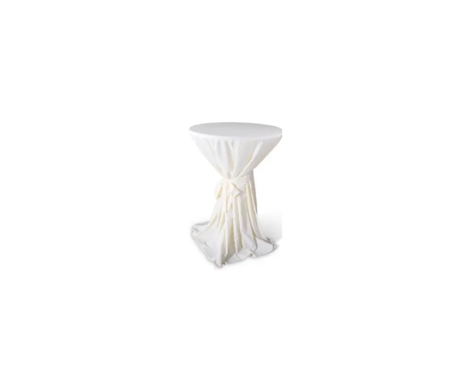 Stretchhoes met strik met receptietafel