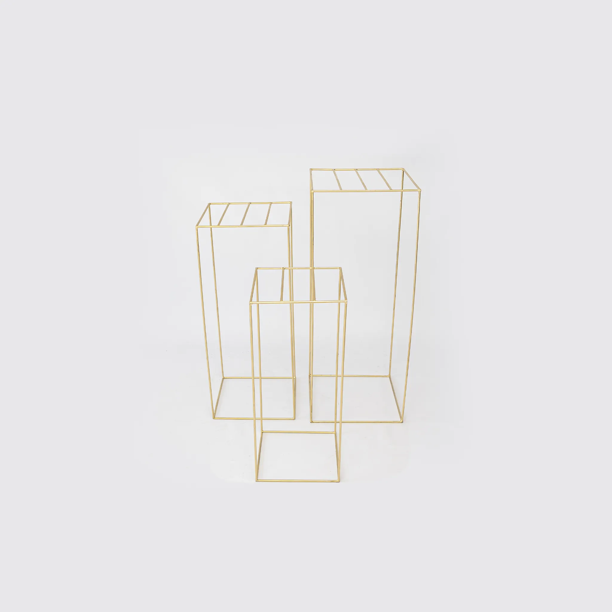 Gold Frame Plinths Set of 3