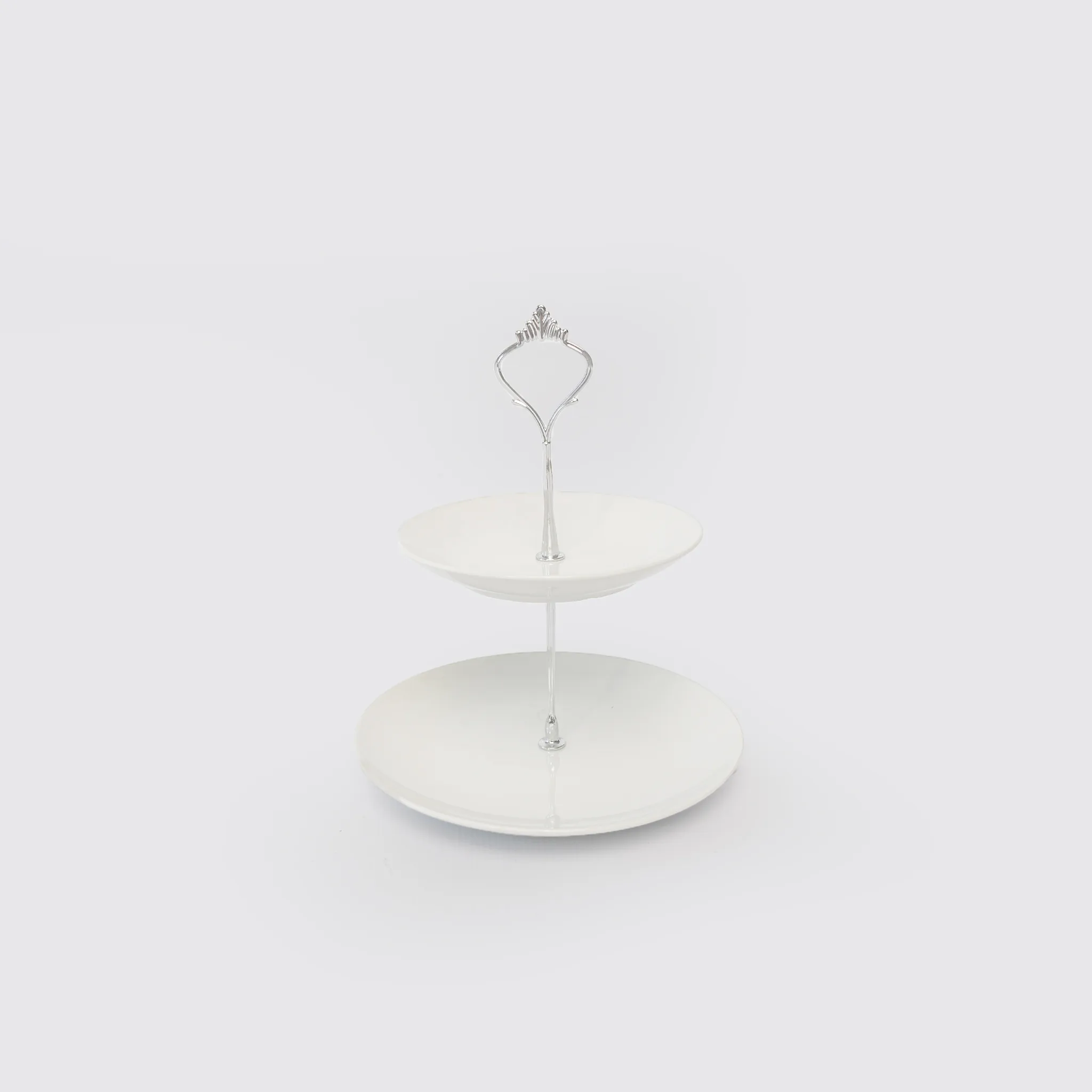 2 Tier Serving Platter Porcelain