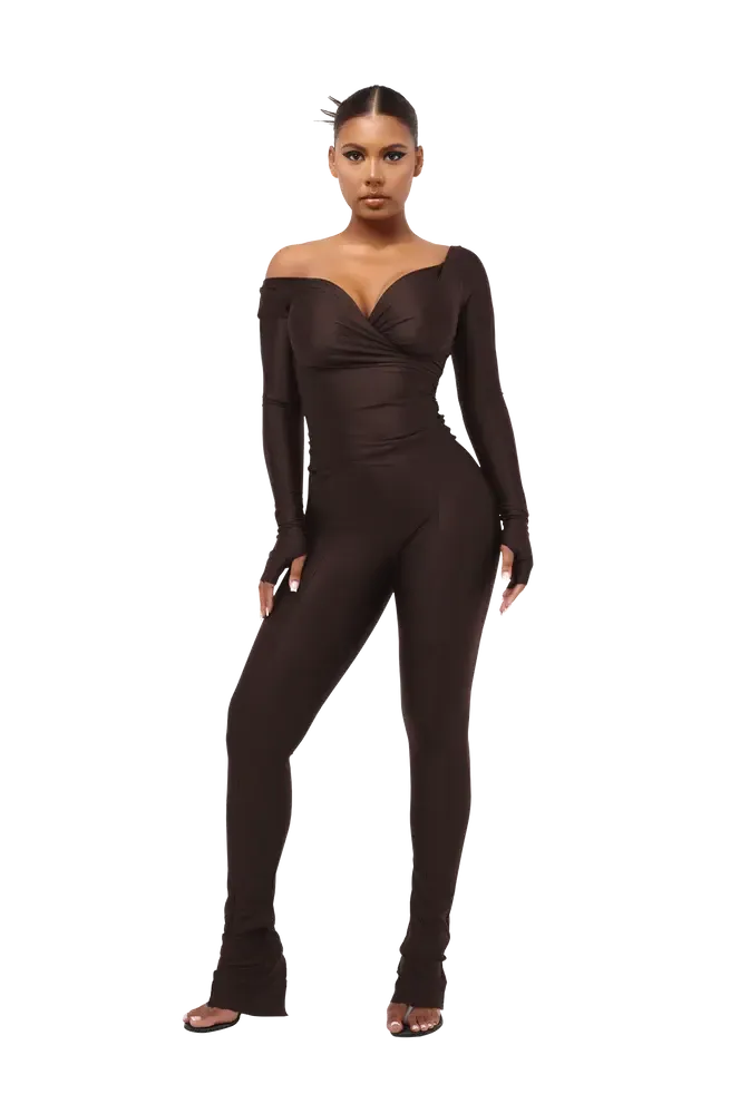 Coucoo Lanai Co-ord in Chocolate Brown