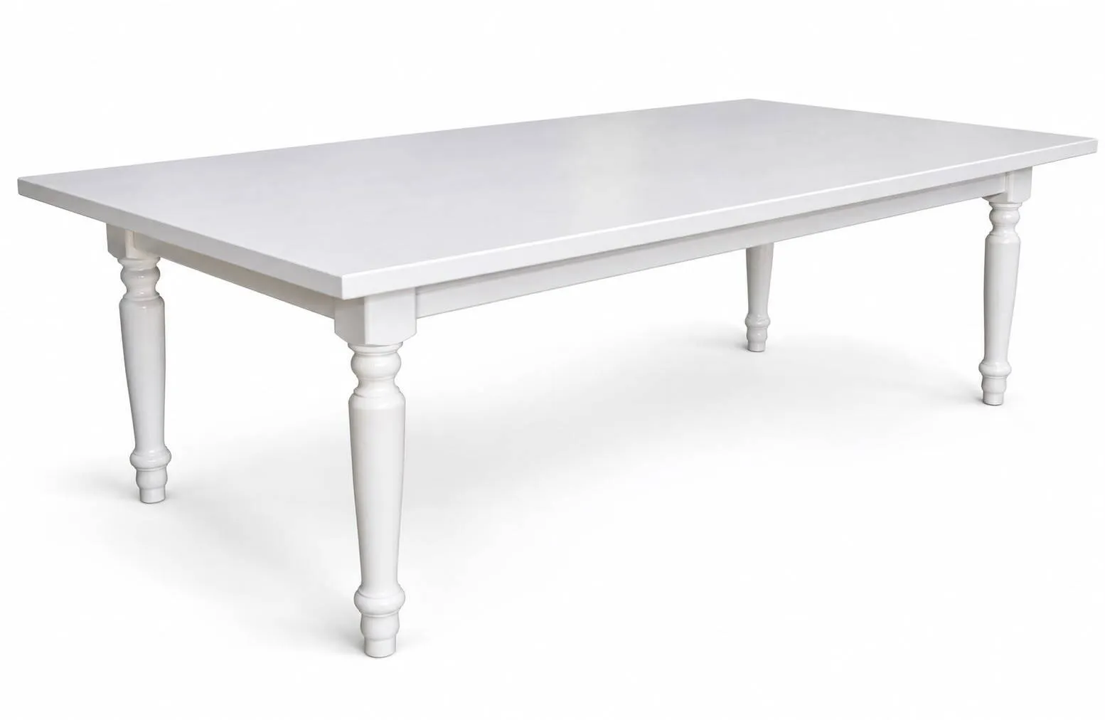 White Table 10 seater 2.4m