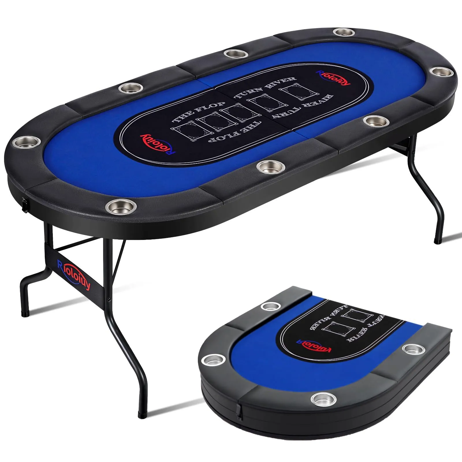 Foldable poker table 