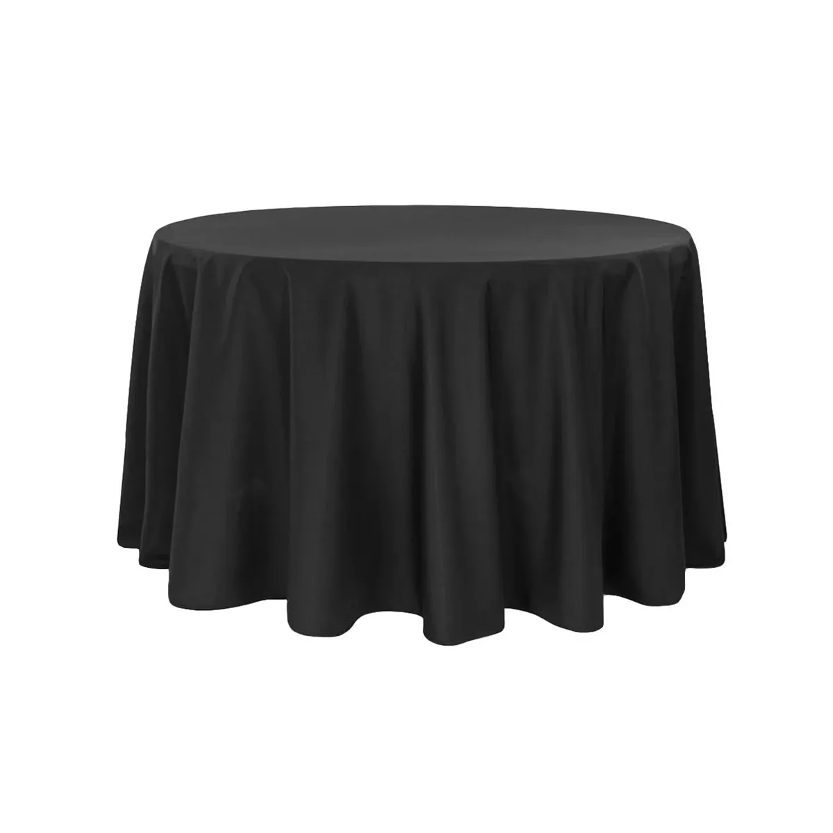 120" Round Black Tablecloth