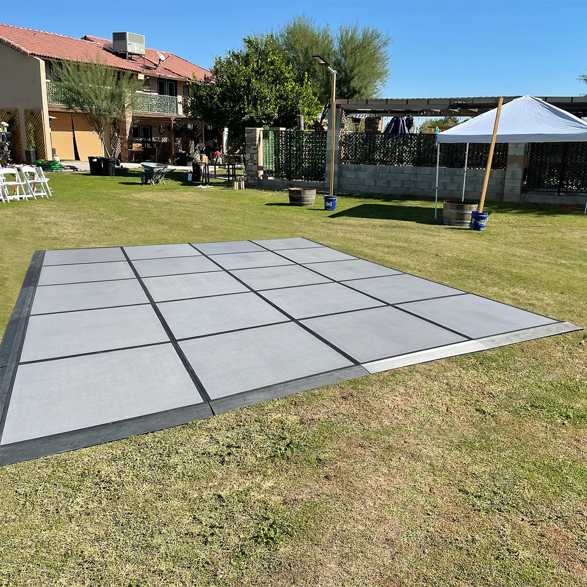 Grey Laminate Dance Floor 17'X21'