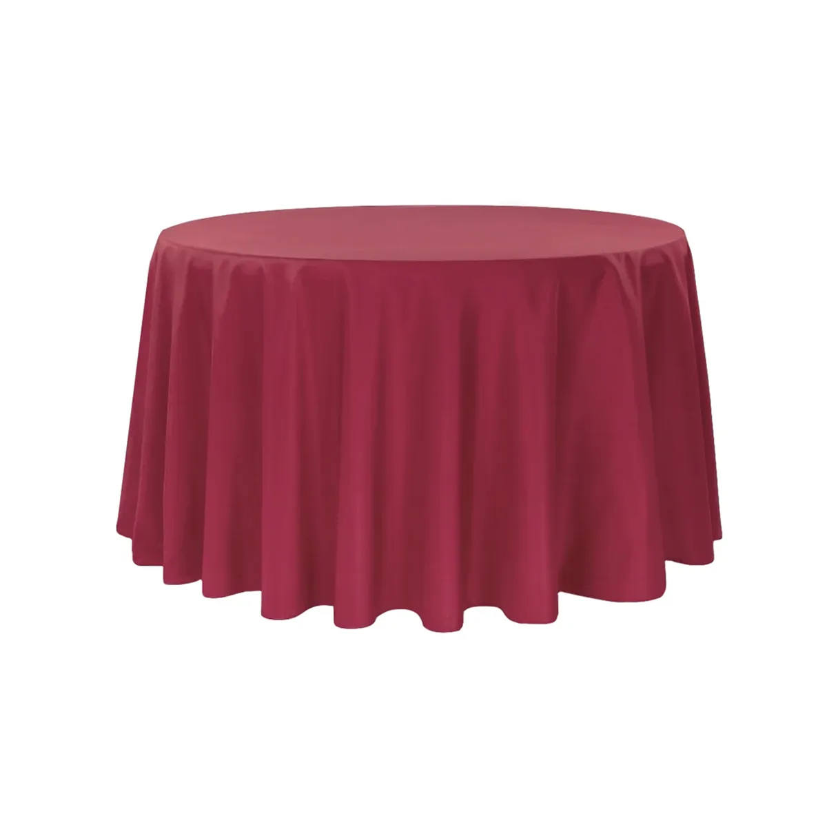 120" Round Apple Red Tablecloth