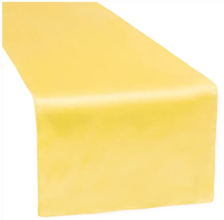 Satin Table Runner Bright Yellow