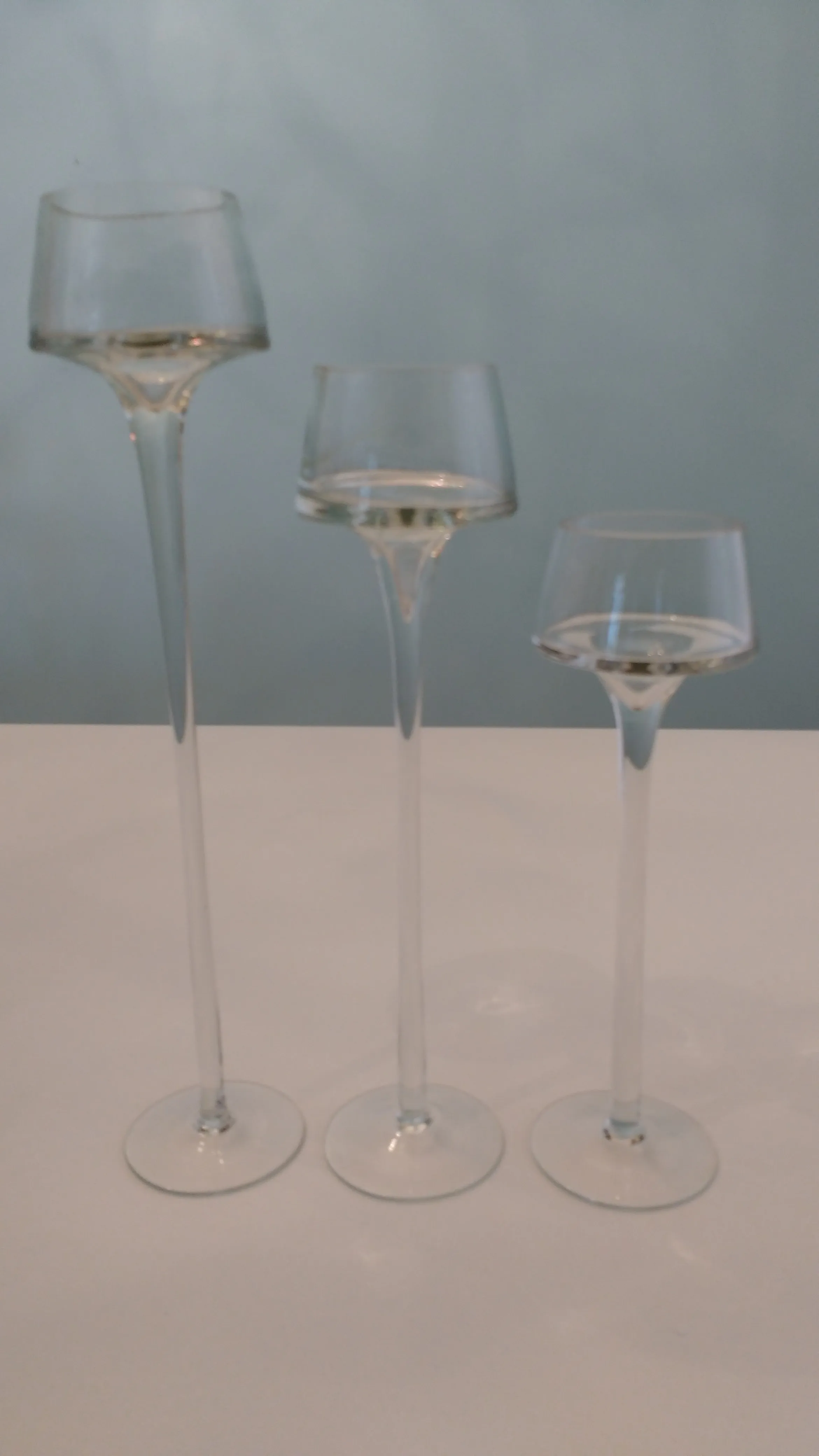 3 Piece Glass Medium Floating Candle Holders