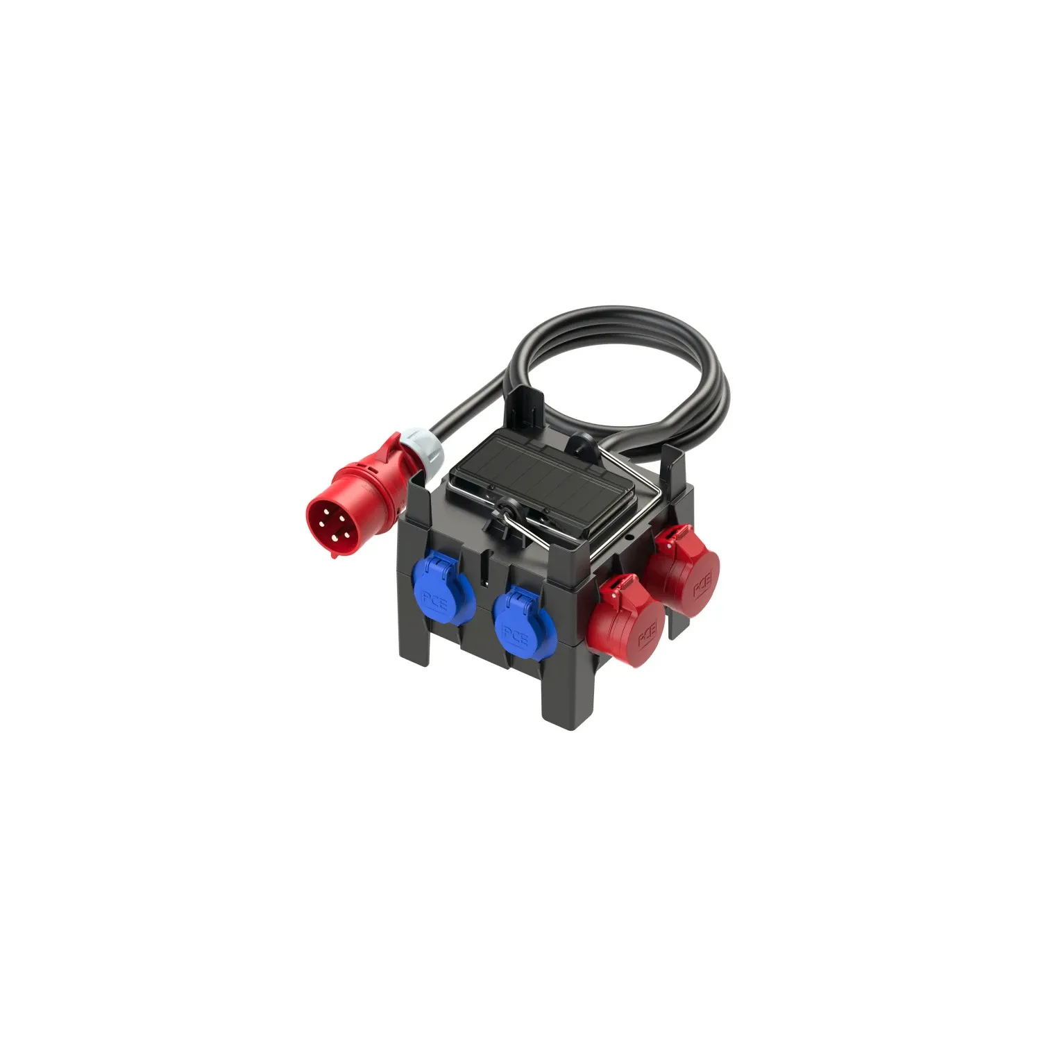 CEE 400V 32A Verteiler (2x CEE 400V 16A, 3x Schuko) 