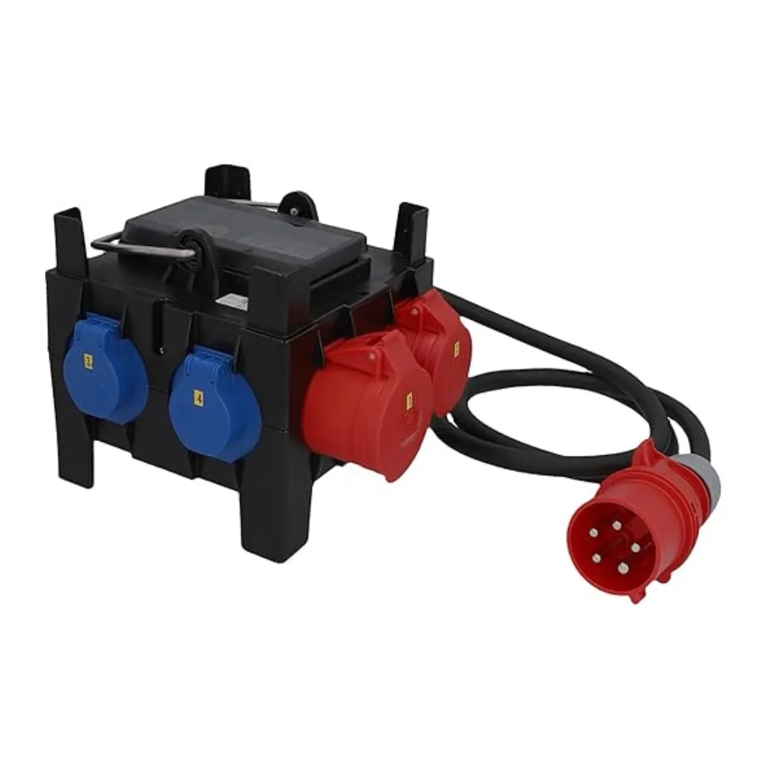 CEE 400V 32A Verteiler (1x CEE 400V 32A, 1x CEE 400V 16A, 3x Schuko)
