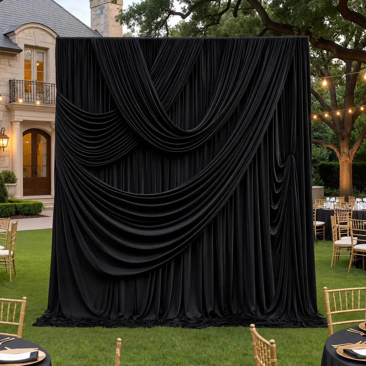 Black Curtain Backdrop