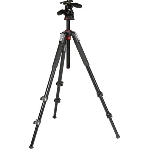 Manfrotto MT055XPRO3-3W Aluminum Tripod with 3-Way Pan/Tilt Head