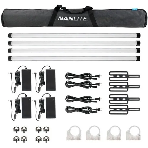 Nanlite PavoTube II 30X RGBWW LED Pixel Tube 3-Light Kit with Internal Battery