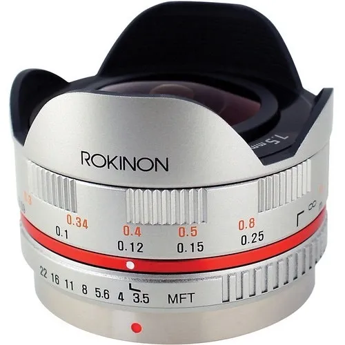 Rokinon 7.5mm f/3.5 Ultra Wide-Angle Fisheye Lens for micro 4/3 (Silver)