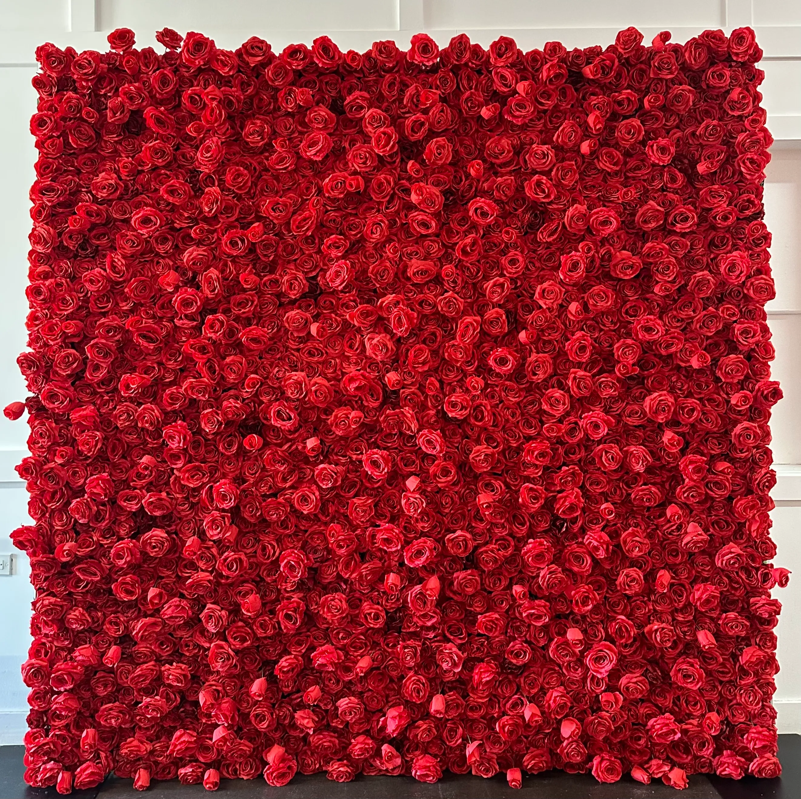 Red Floral Wall