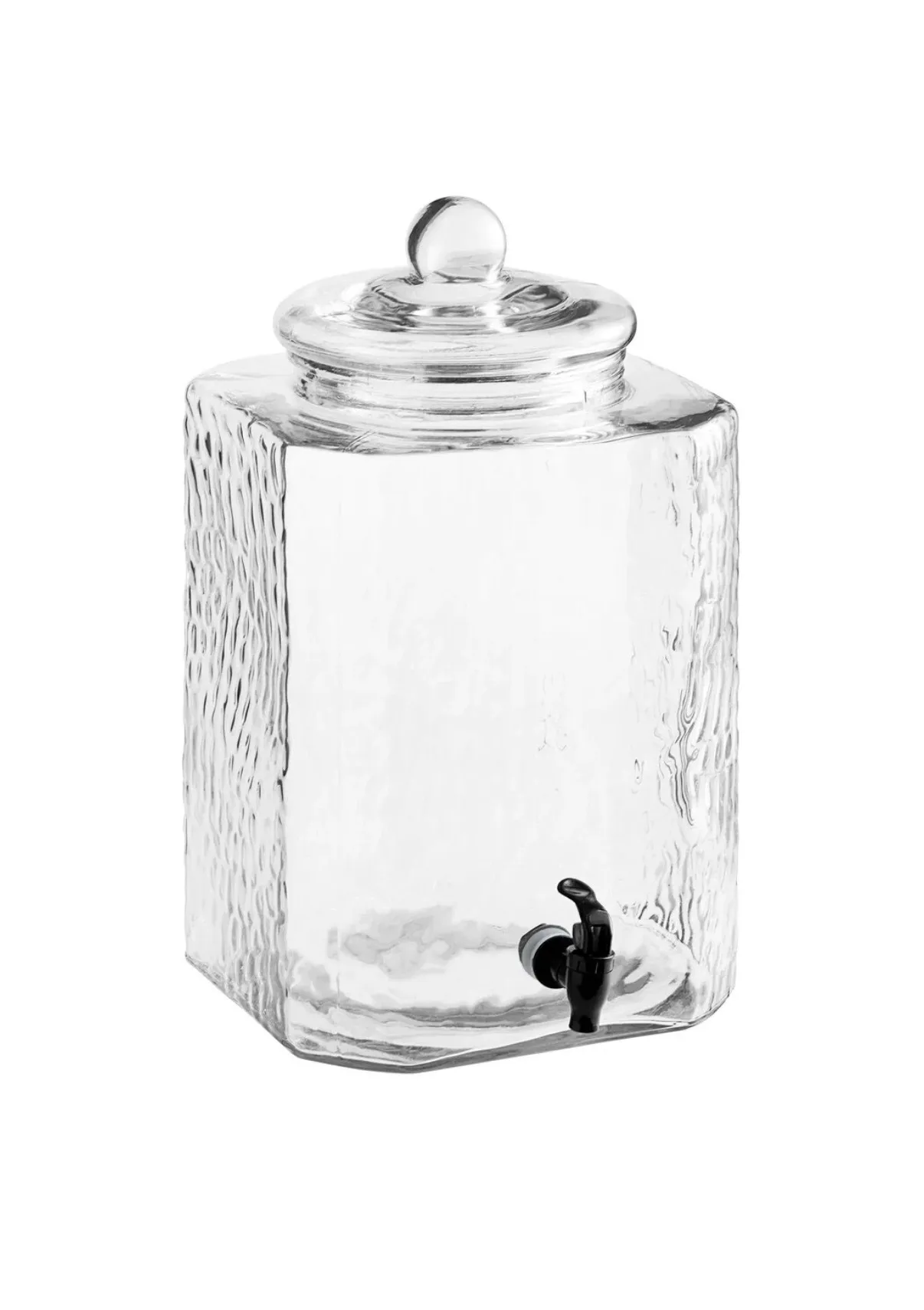 Acopa 5 Gallon Hammered Glass Cold Beverage Dispenser