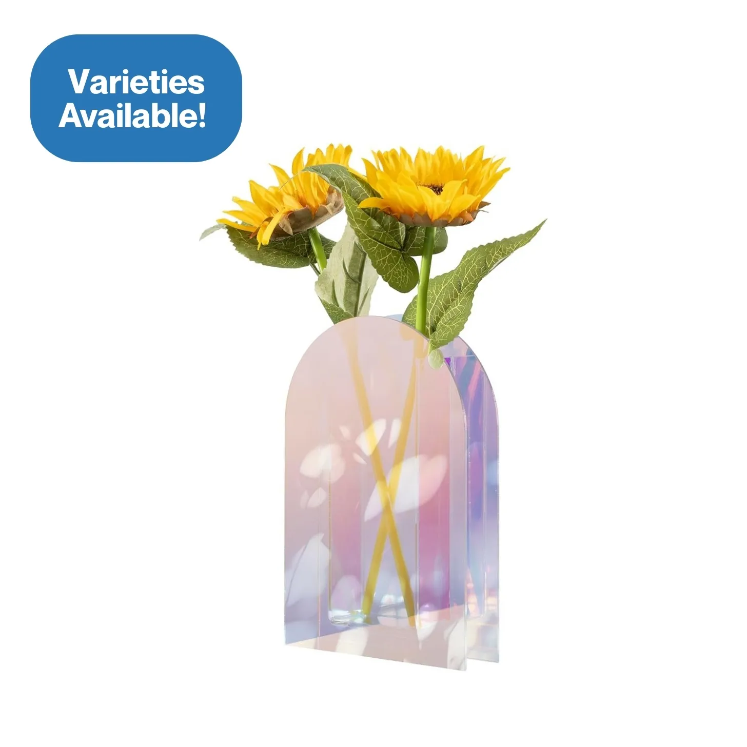 Irridescent Acrylic Vases