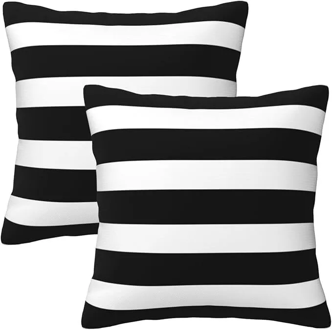 Black & White Striped Pillow