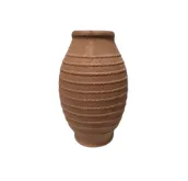 Ribbed Terracotta Vase