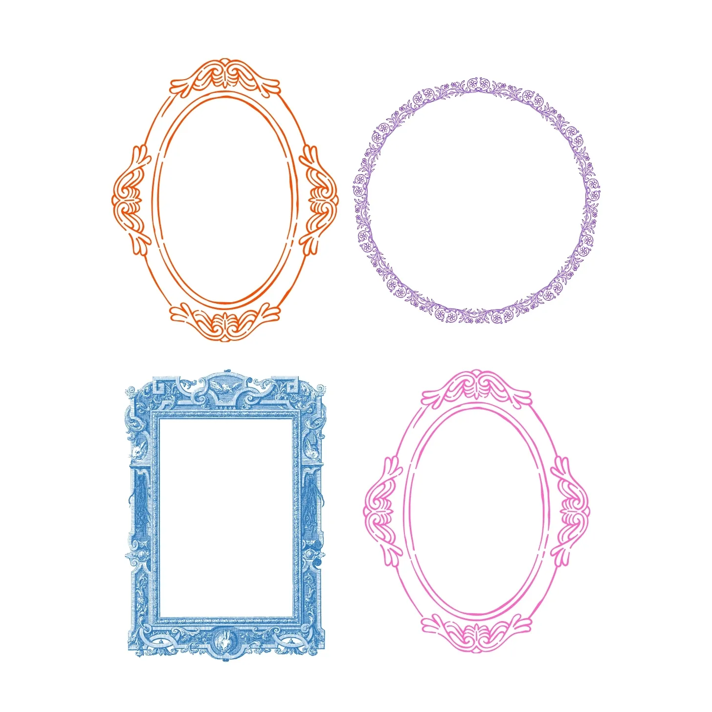 Large Frame Assortment of 4