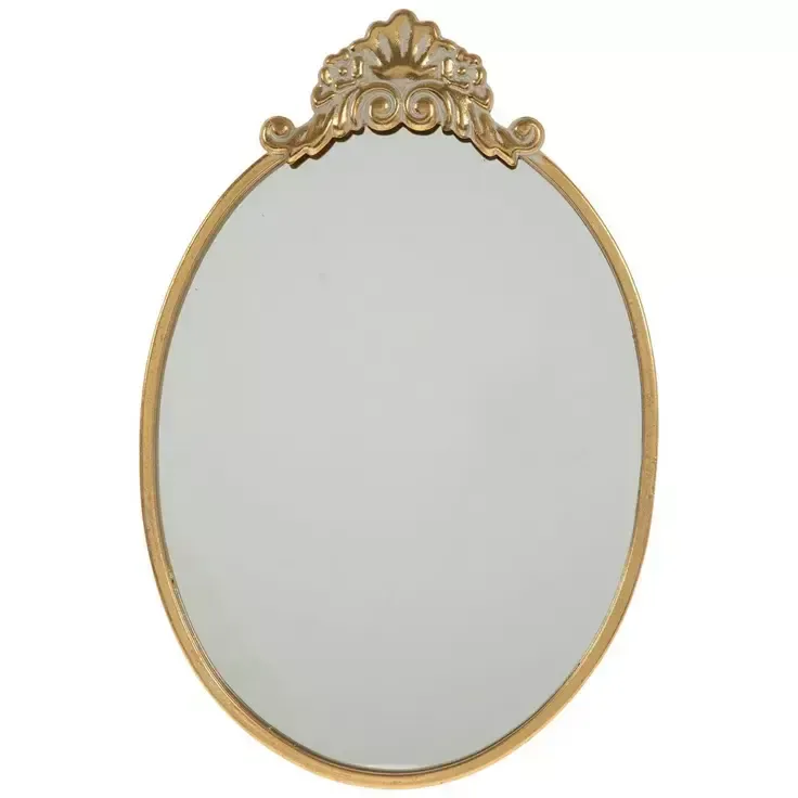 Gold Oval Mirror