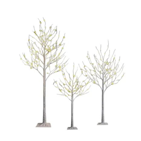 LED Birch Tree Set of 3