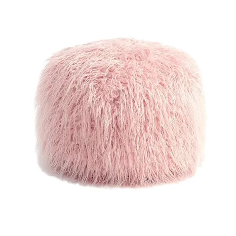 Pink Fur Pouf