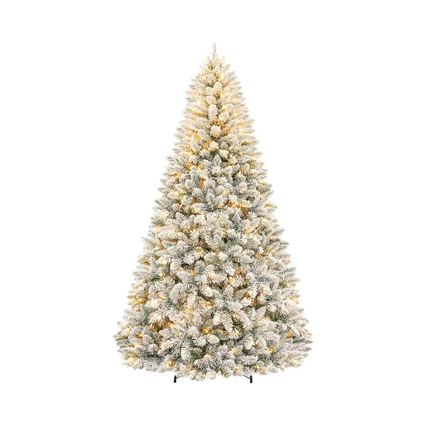 Flocked Pre-lit Christmas Tree