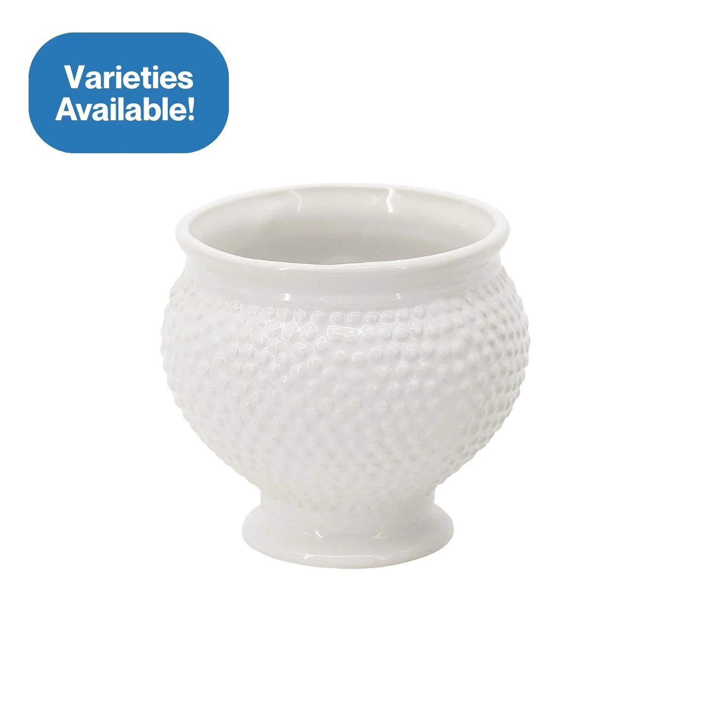 White Ceramic Dimpled Vase