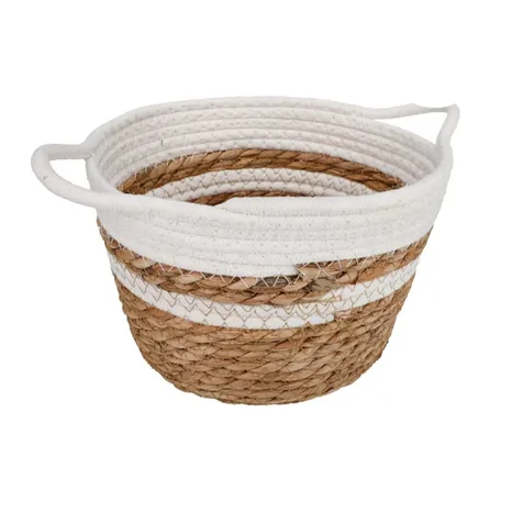 Tan & White Basket