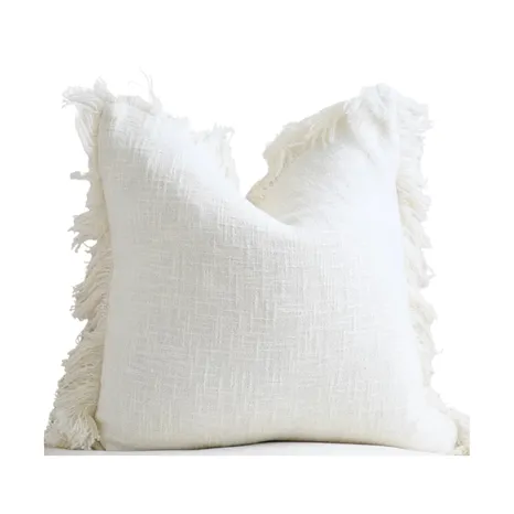 Ivory Fringe Pillow